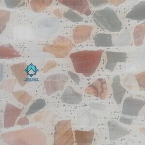 موزاییک جنگلی زمینه سیمان سفید