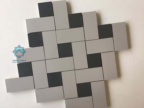 موزاییک دو رنگ بتنی