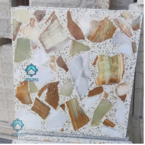 موزاییک سنگ لاشه حضرتی (مرمر و سفید)