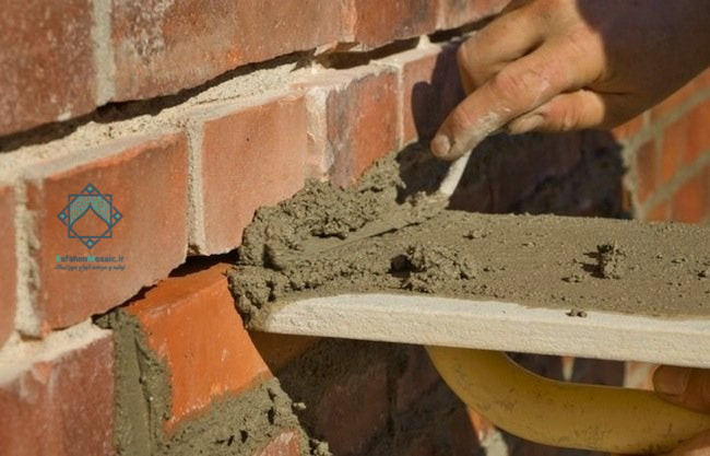 آجر چینی و بنایی با سیمان