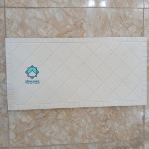 موزاییک پلیمری شطرنجی رنگ سفید روی سرامیک